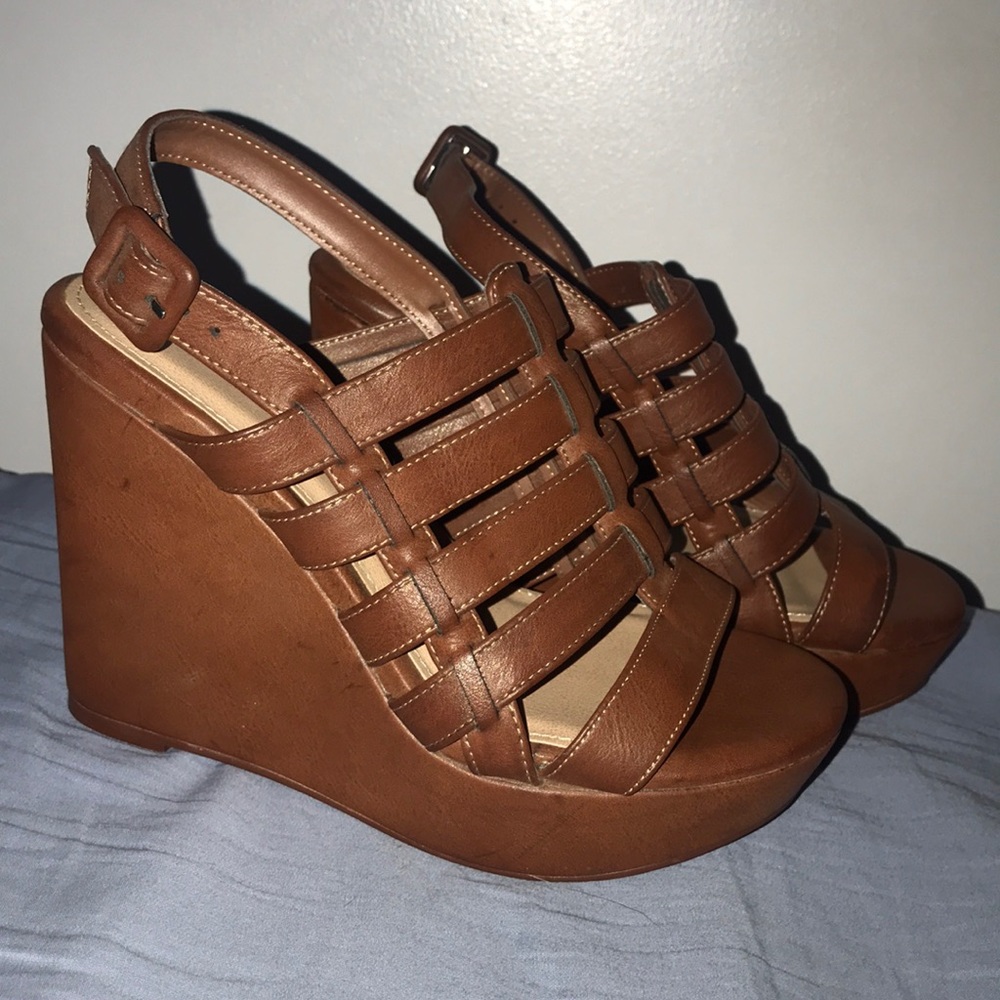 Torrid Wedges Cognac New w/o Box